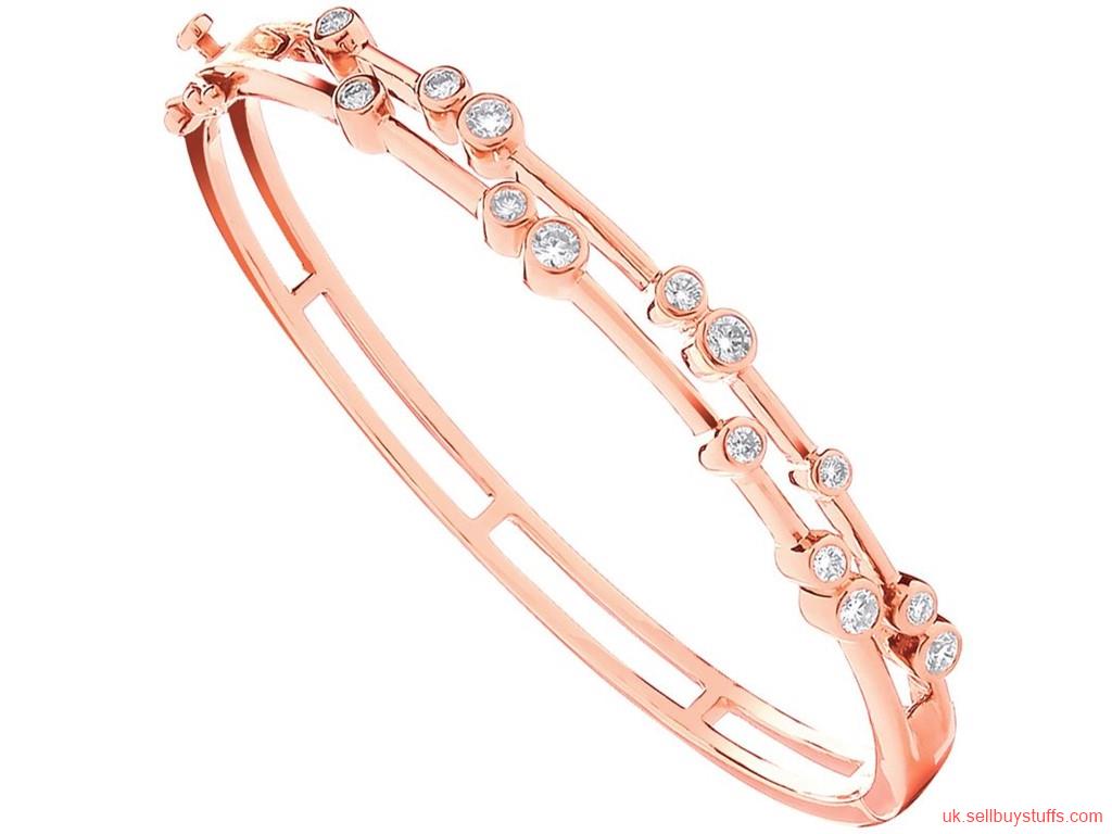 second hand/new: 18ct Rose Gold 1.00ct Dress Certified Split Diamond Bangle
