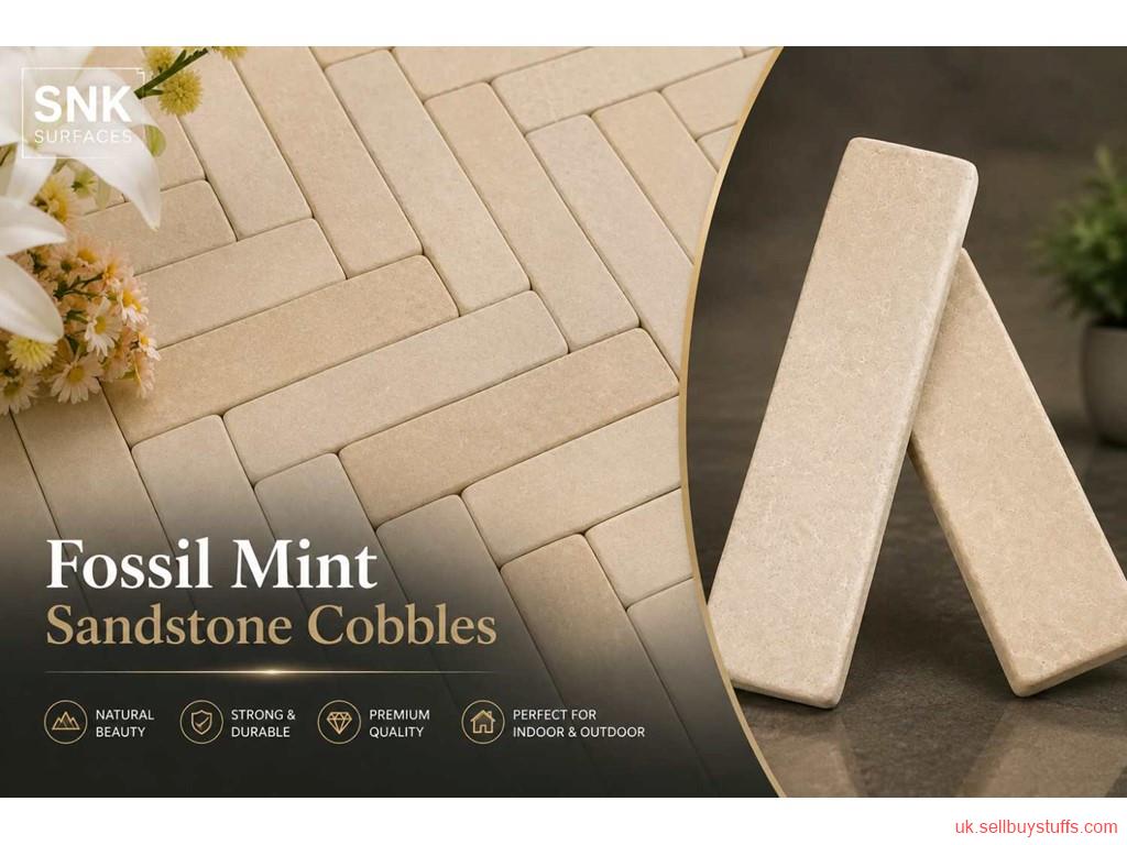 second hand/new: Industrial Fossil Mint Sandstone Cobbles UK Trade