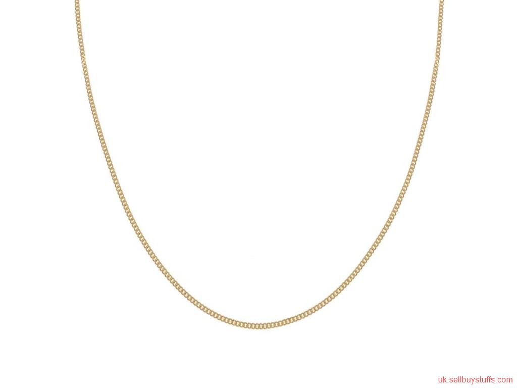 second hand/new: 18ct Yellow Gold Solid Classic Italian Made Curb Chain - 1.5mm