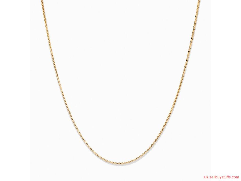 second hand/new: 18ct Yellow Gold Diamond Cut Design belcher chain 0.9mm 1.5g