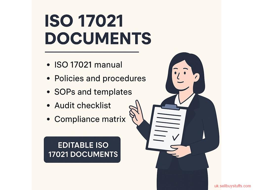 second hand/new: Readymade ISO 17021 Documents– Editable Templates