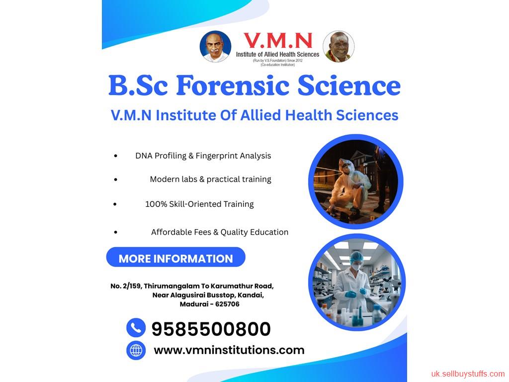 second hand/new: Explore Opportunities at Forensic Science College in Madurai V.M.N Institute
