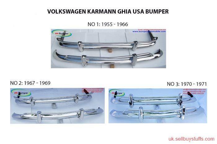 second hand/new: Volkswagen Karmann Ghia US type bumper (1955 – 1971) by stainless steel 