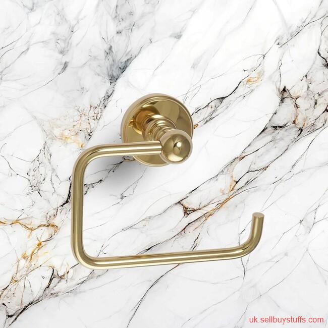 London Classified Hera Antique Brass Wall-Mounted Gold Toilet Roll Holder