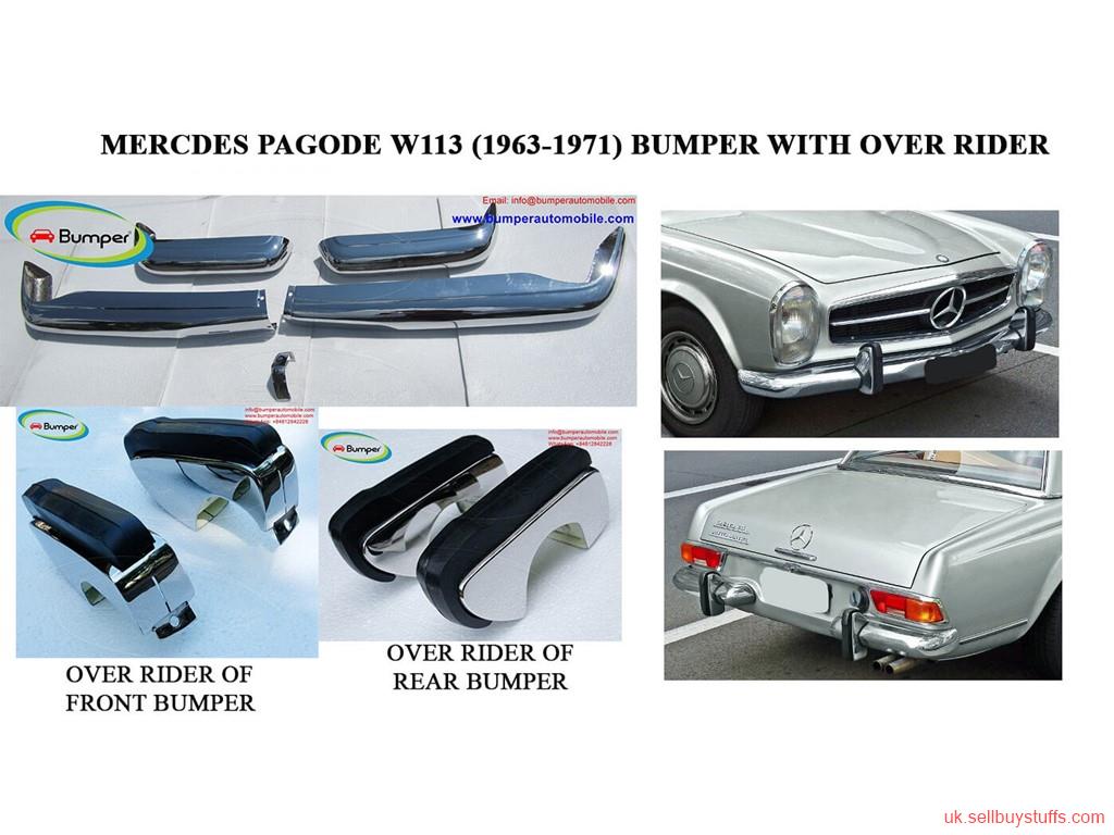 second hand/new: Mercedes Pagode W113 bumpers with over rider (1963 -1971) models 230SL 250SL 280SL