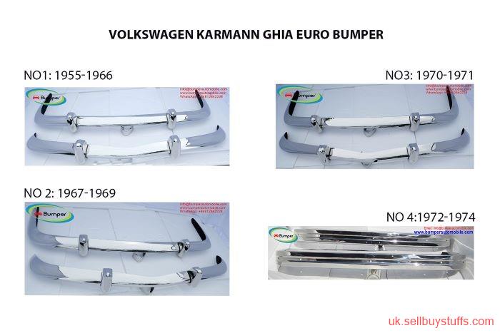 second hand/new: Volkswagen Karmann Ghia Euro type bumper (1955 – 1974) by stainless steel  