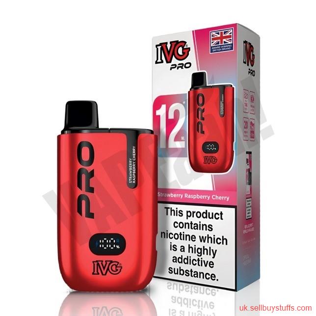 second hand/new: IVG Pro 12 Prefilled Pod Vape Kit – 10,000 Puffs, 20mg Nic Salt, MTL, USB-C Recharge