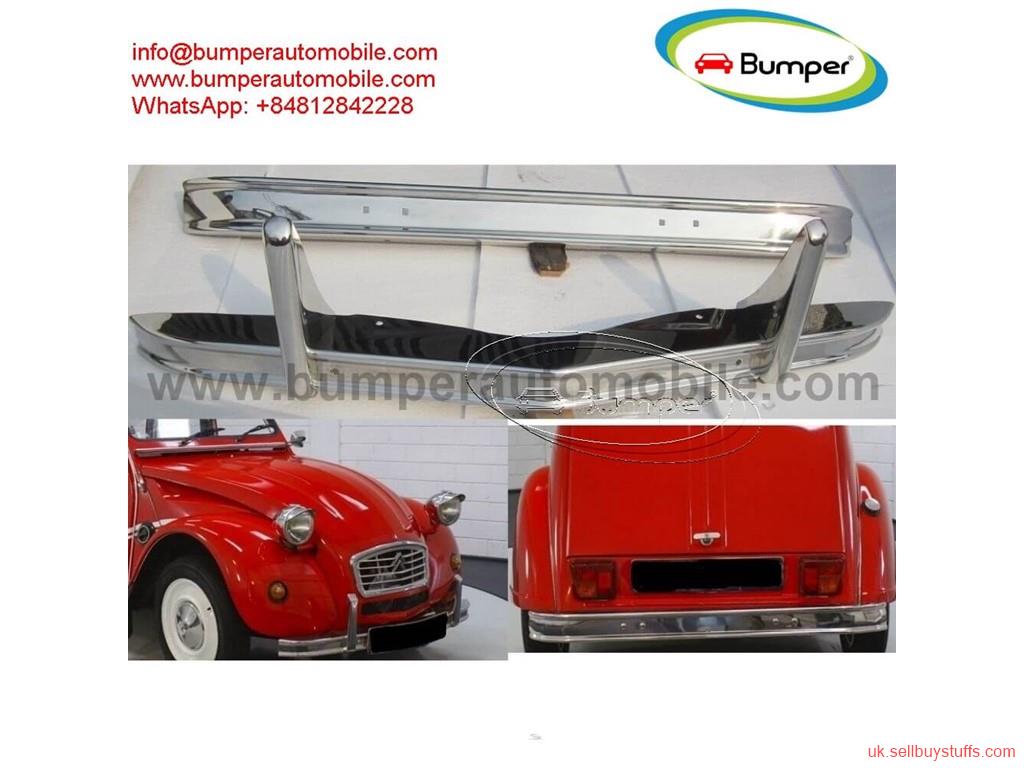 second hand/new: Citroen 2CV year 1948 to 1990 bumpers classic car My company specializes in restoration / recreate / reproduce parts for all classic cars, The cars manufactured more than 30 years ago, A parts for models such as: a bumper, a grille, trims line, rubber doors, rubber trims, sill,… Please visit my website: bumperautomobile.com/citroen-2cv-1948-1990-bumpers/ Products are made of 304 stainless steel with a chrome content higher than 30%, so they never rust, do not corrode or peel over time. A parts has shape and size like the samples, maintaining a classic and luxurious style. This is a perfect replacement trusted by many customers. We ship worldwide. Please contact me for best price directly factory. * Email: ali.bumperautomobile@gmail.com * WhatsApp: +84812842228 or +84345740704 * Facebook: web.facebook.com/hien.bumper.tran Beside, we also have models: Mercedes, Datsun, Ferrari, BMW, Volvo, Volkswagen, Bentley, Triumph, Jaguar, Opel,... Please contact us for more detailed advice. Thank you and regards!