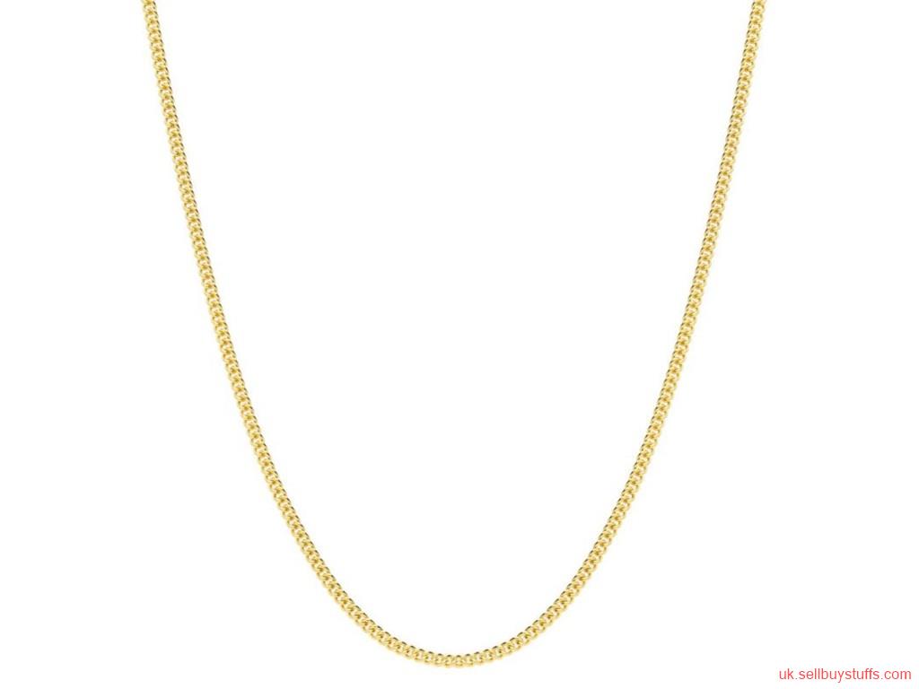 second hand/new: 18ct Yellow Gold Solid Italian Made Fine Curb Chain - 1mm