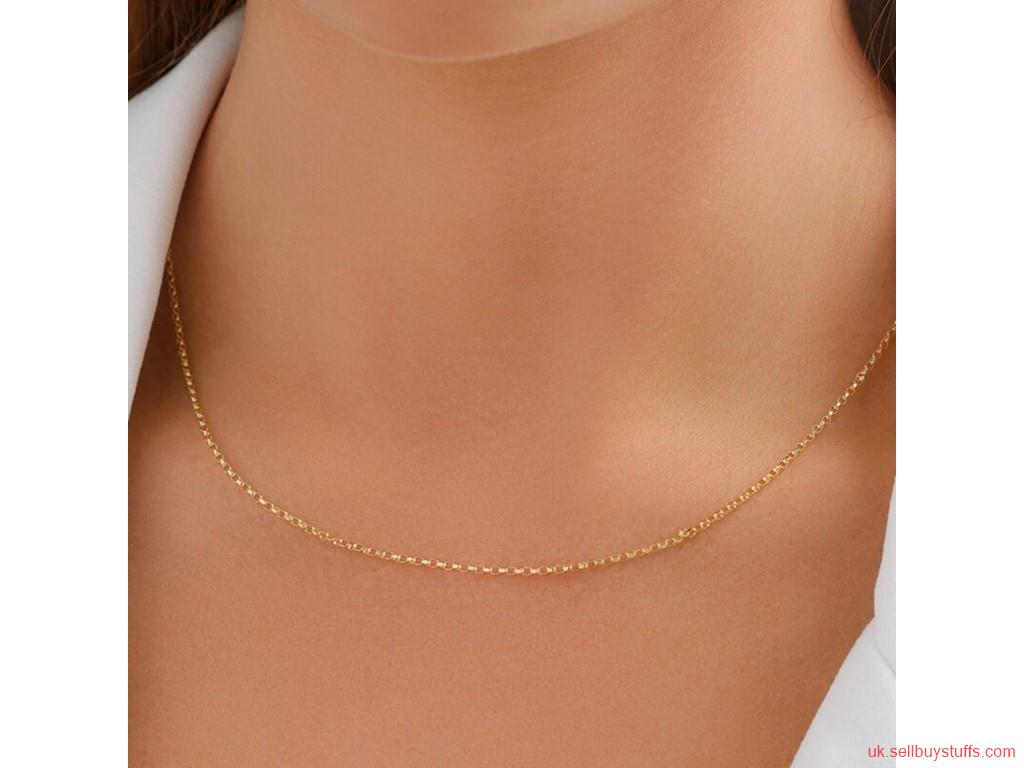 second hand/new: 18ct Yellow Gold Solid Classic Belcher Chain - 1.1mm