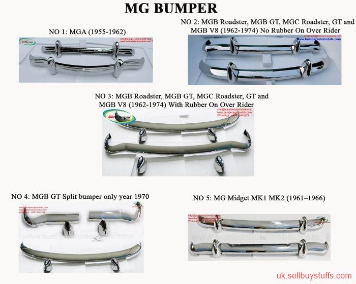 second hand/new: MGA / MGB /MGB GT Split / MG Midget Bumper Parts for Classic car year 1955 to 1974 