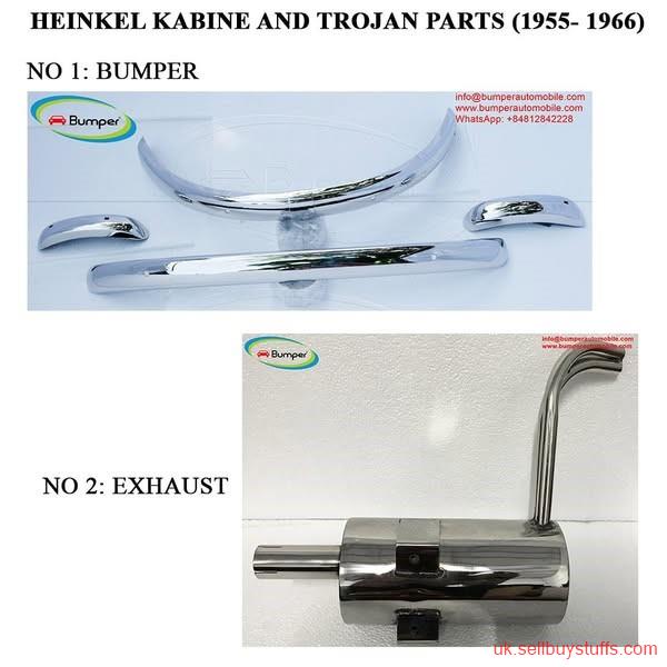 second hand/new: Heinkel Kabine and Trojan (1955-1966) Bumper Parts for Classic by stainless steel new