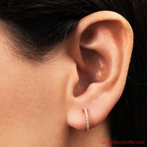second hand/new: Buy Diamond Huggie Earrings | Available in 9CT and 18CT