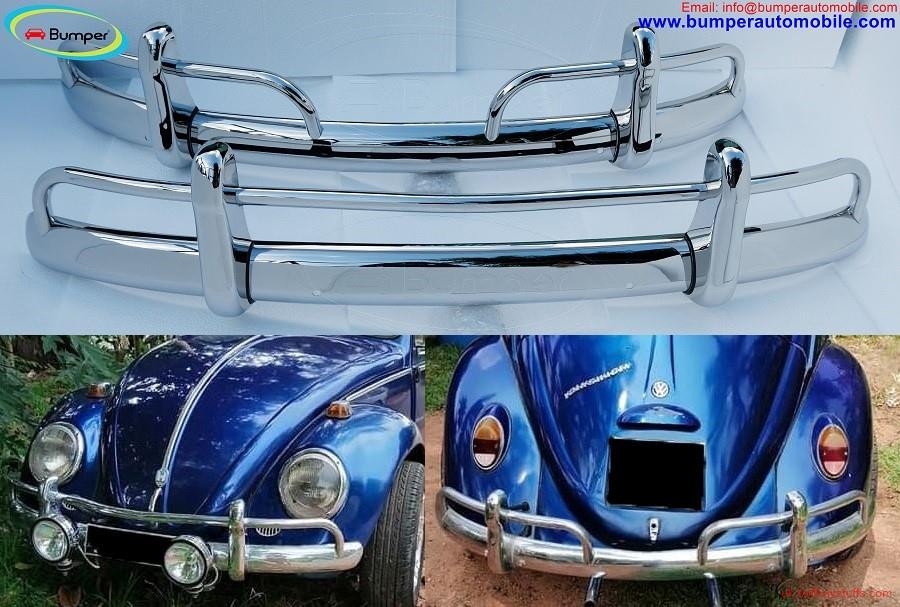 second hand/new: Volkswagen Beetle USA style bumper (1955-1972) by stainless steel  (VW Käfer USA type stoßfänger)